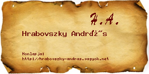 Hrabovszky András névjegykártya